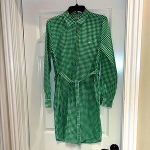 Gap Green Gingham Shirt Dress S